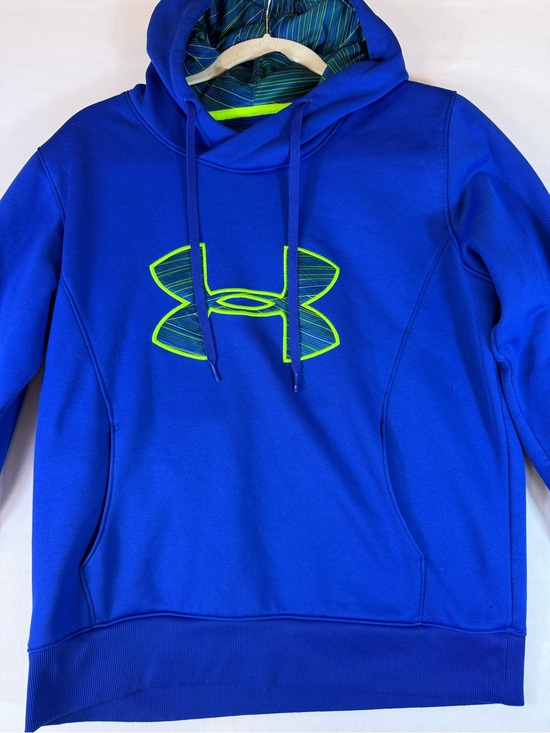 Under Armour Other - Under Armour Blue Hoodie with Neon Green Logo
